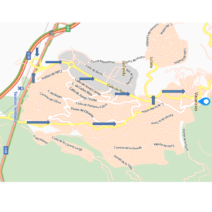 mapa_acces Plànol vies d'accés Vacarisses